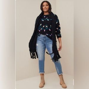 Torrid Xmas Lights Jacquard Pullover size 5